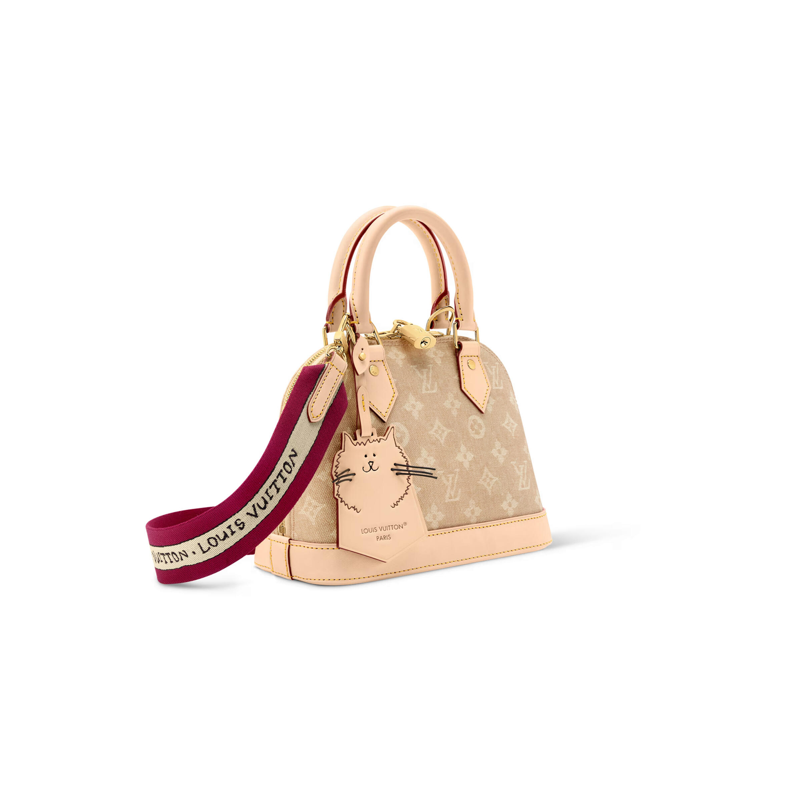 M25728 LouisV Alma BB – Meowgram, 23.5 × 17.5 × 11.5 cm