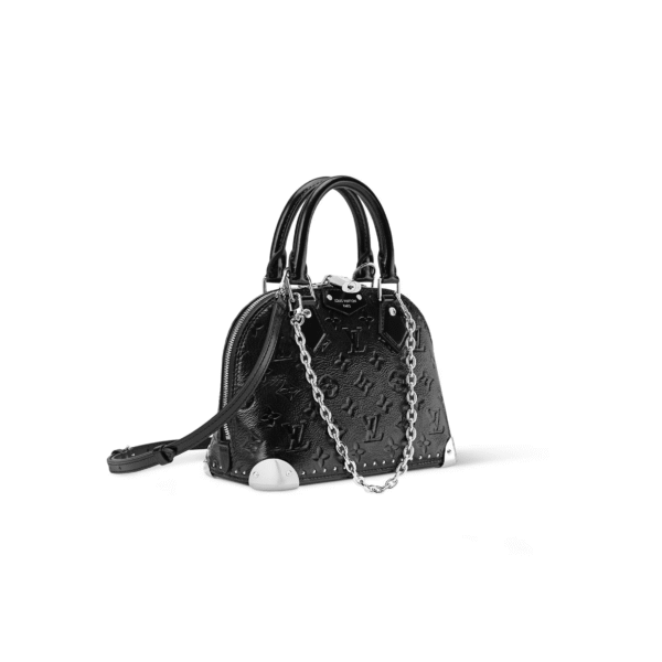 M27812 LouisV Alma BB Bag Black Monogram Leather Classic 19 × 11 × 22 cm