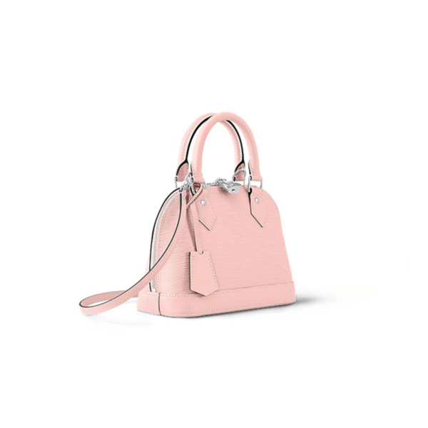 M81945 LouisV Nano Alma Bag Pink Epi Grain Leather Classic 12 × 8 × 18 cm