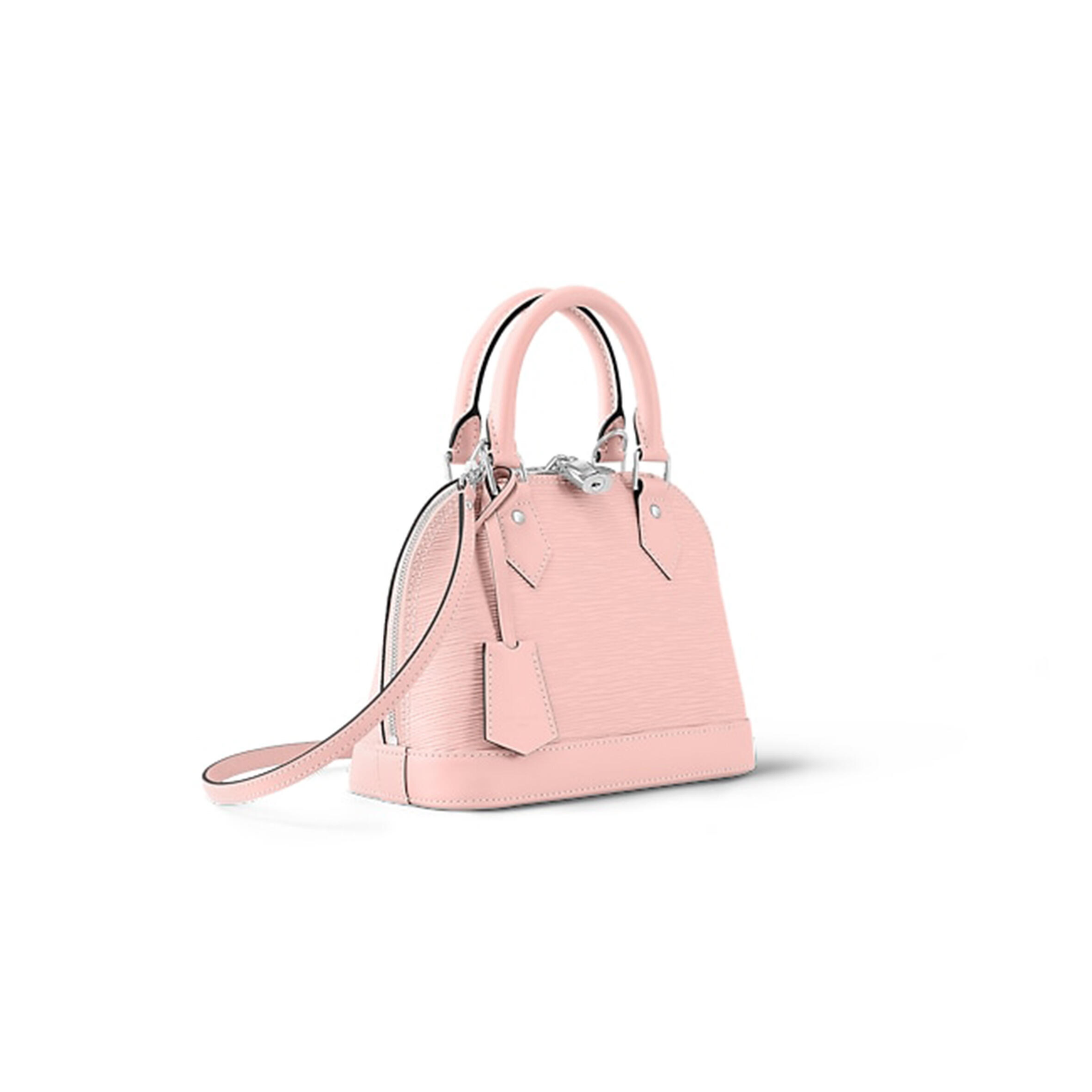 M81945 LouisV Nano Alma Bag Pink Epi Grain Leather Classic 12 × 8 × 18 cm