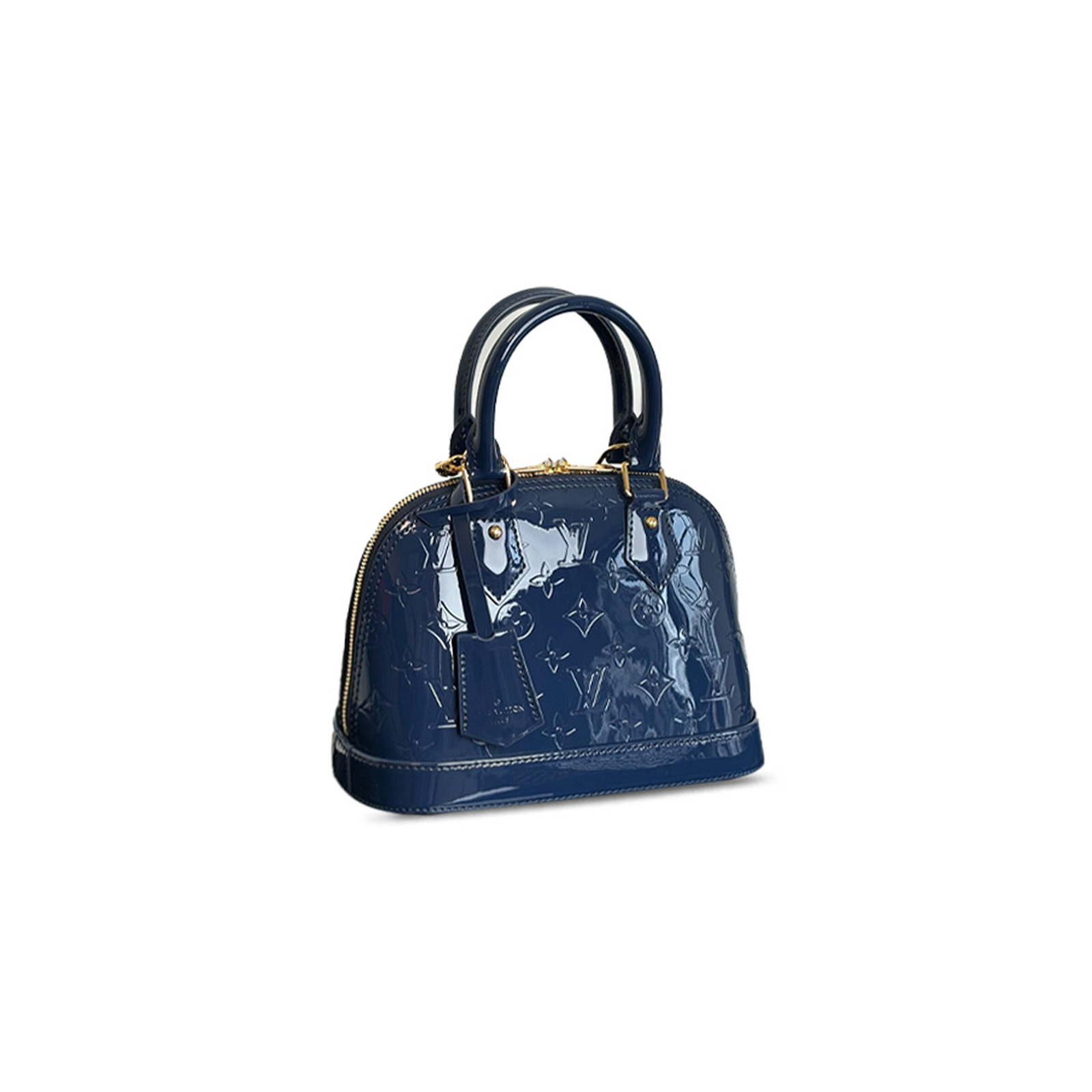 M91606 LouisV Alma BB Bag - Blue Epi Leather Gold Hardware Classic - 25 × 19 × 11 cm