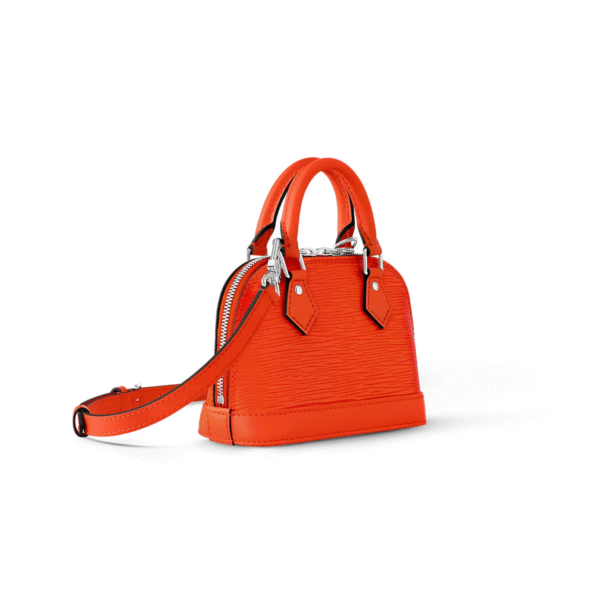 M81945 LouisV Nano Alma Bag - Orange Red Epi Grain Leather Classic - 18 × 12 × 8 cm