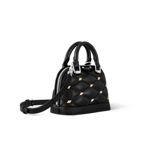 M83019 LouisV Alma BB Bag - Black Quilted Lambskin Leather Classic - 23.5 × 17.5 × 11.5 cm