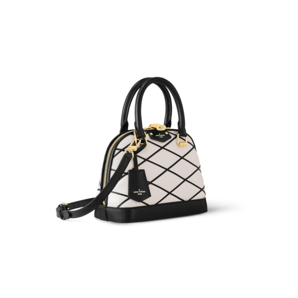 M23761 LouisV Alma BB Bag - White Quilted Lambskin Leather Classic - 23.5 × 17.5 × 11.5 cm