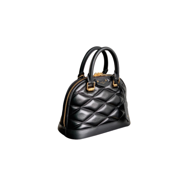 M23666 LouisV Alma BB Bag - Blue Quilted Lambskin Leather Classic - 23.5 × 17.5 × 11.5 cm