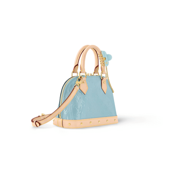 M24062 LouisV Alma BB Bag - Blue Monogram Vernis Leather Classic - 23.5 × 17.5 × 11.5 cm