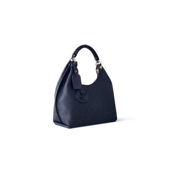M14310 LouisV Sac Carmel Bag - Deep Blue Mahina Leather - 40 × 17 × 35 cm
