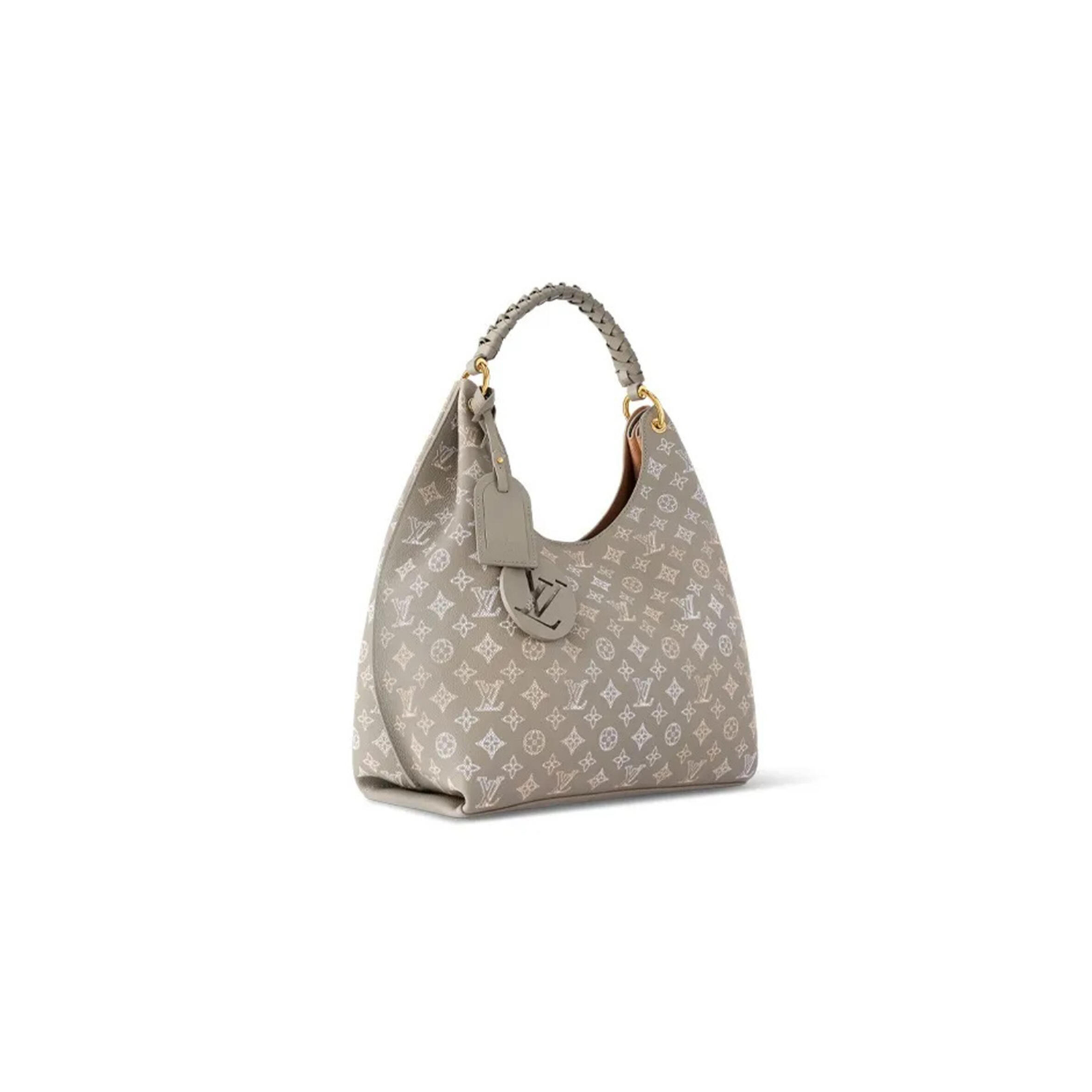 M21299 LouisV Bag - Black  White Print Taurillon Leather - 35 × 40 × 17 cm