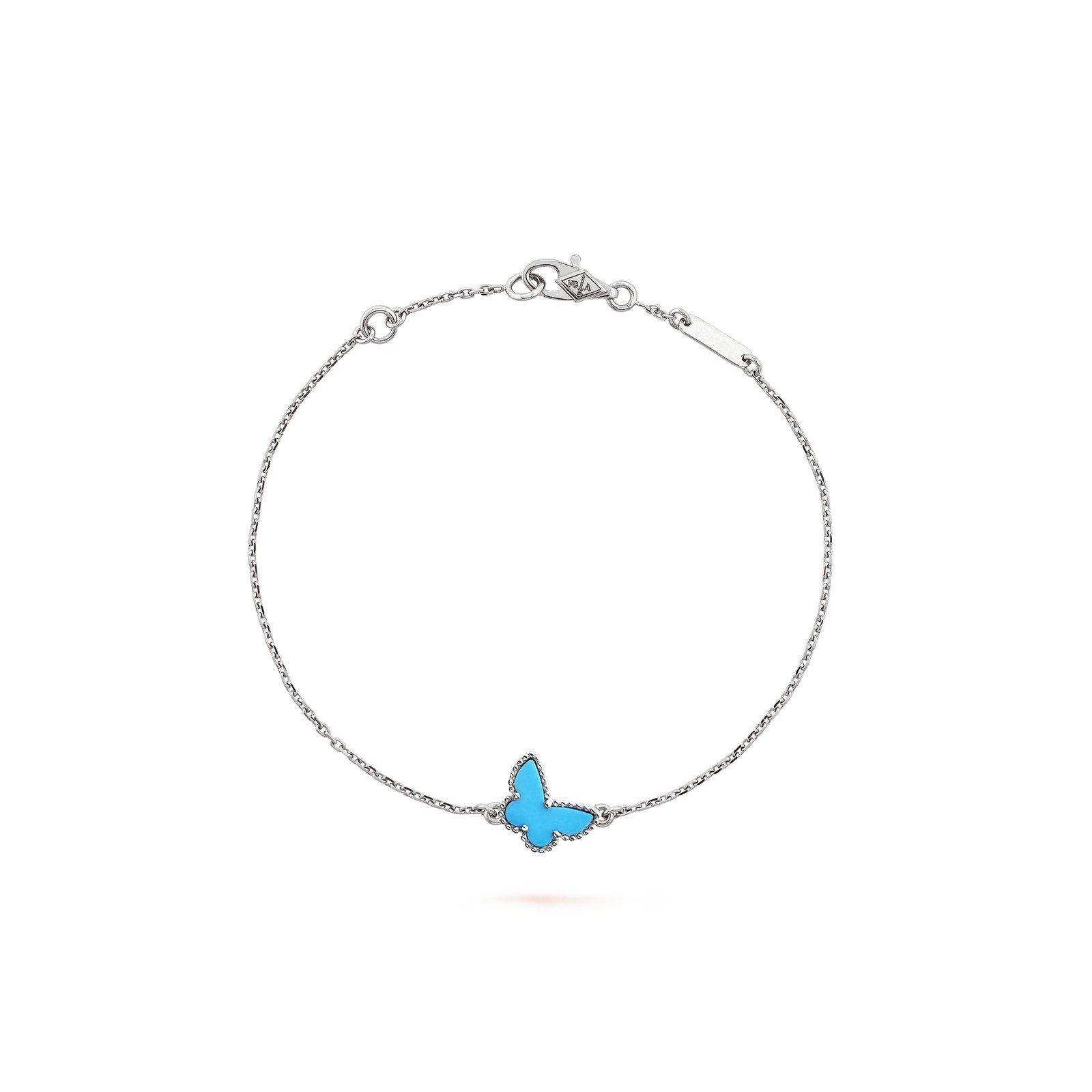 SWEET ALHAMBRA BUTTERFLY BRACELET - WHITE GOLD, TURQUOISE VCARF80400