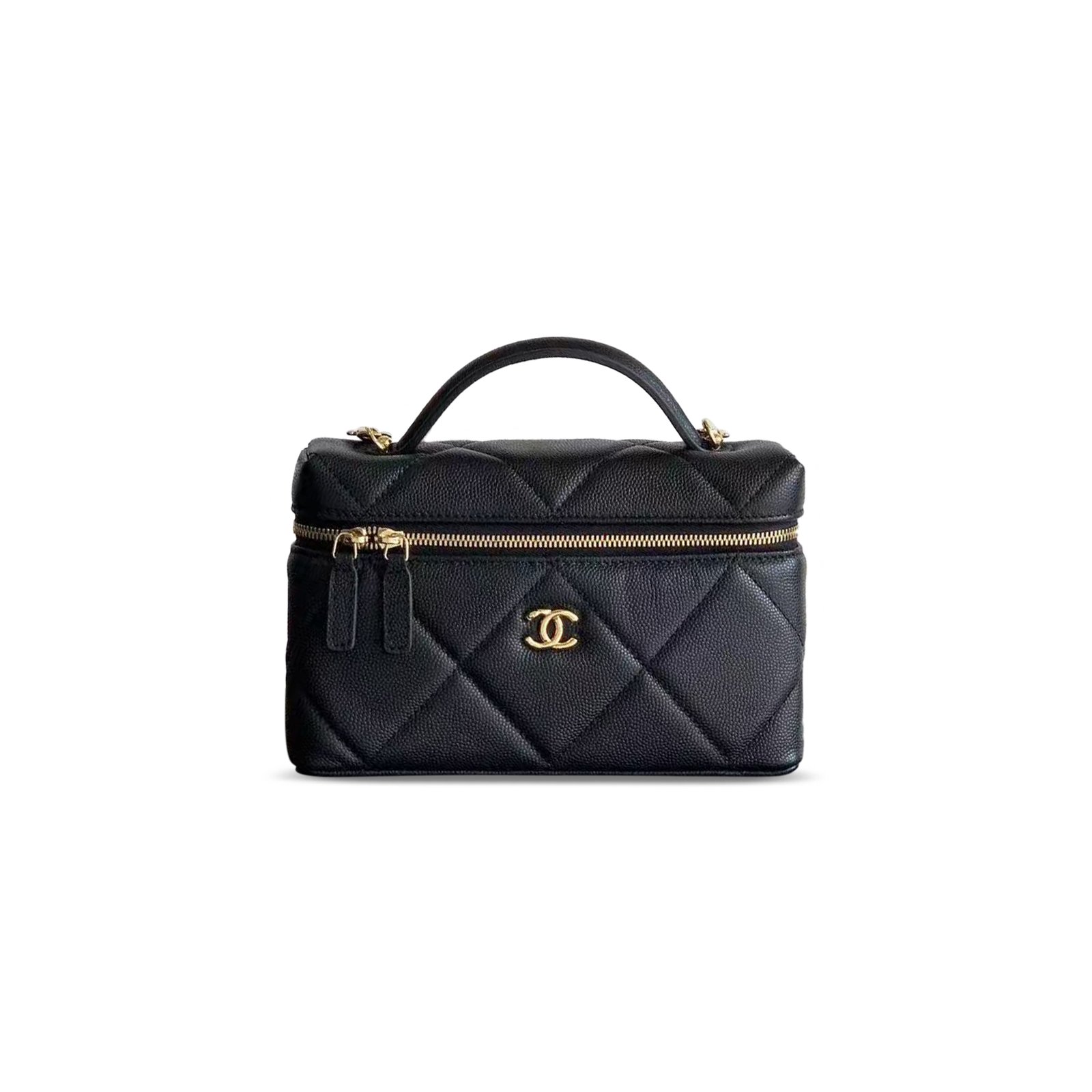 AP4936 COCO MASTER 25K DIAMOND PATTERN CALFSKIN VANITY CASE (19.5*17*5cm)