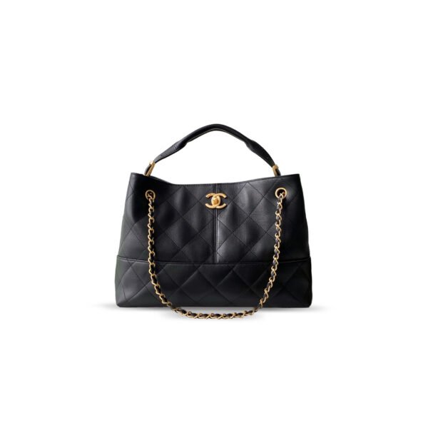 AS5634  CHANEL MASTER SHOPPING BAG CALFSKIN & GOLD-TONE METAL BLACK (36*24*12cm)