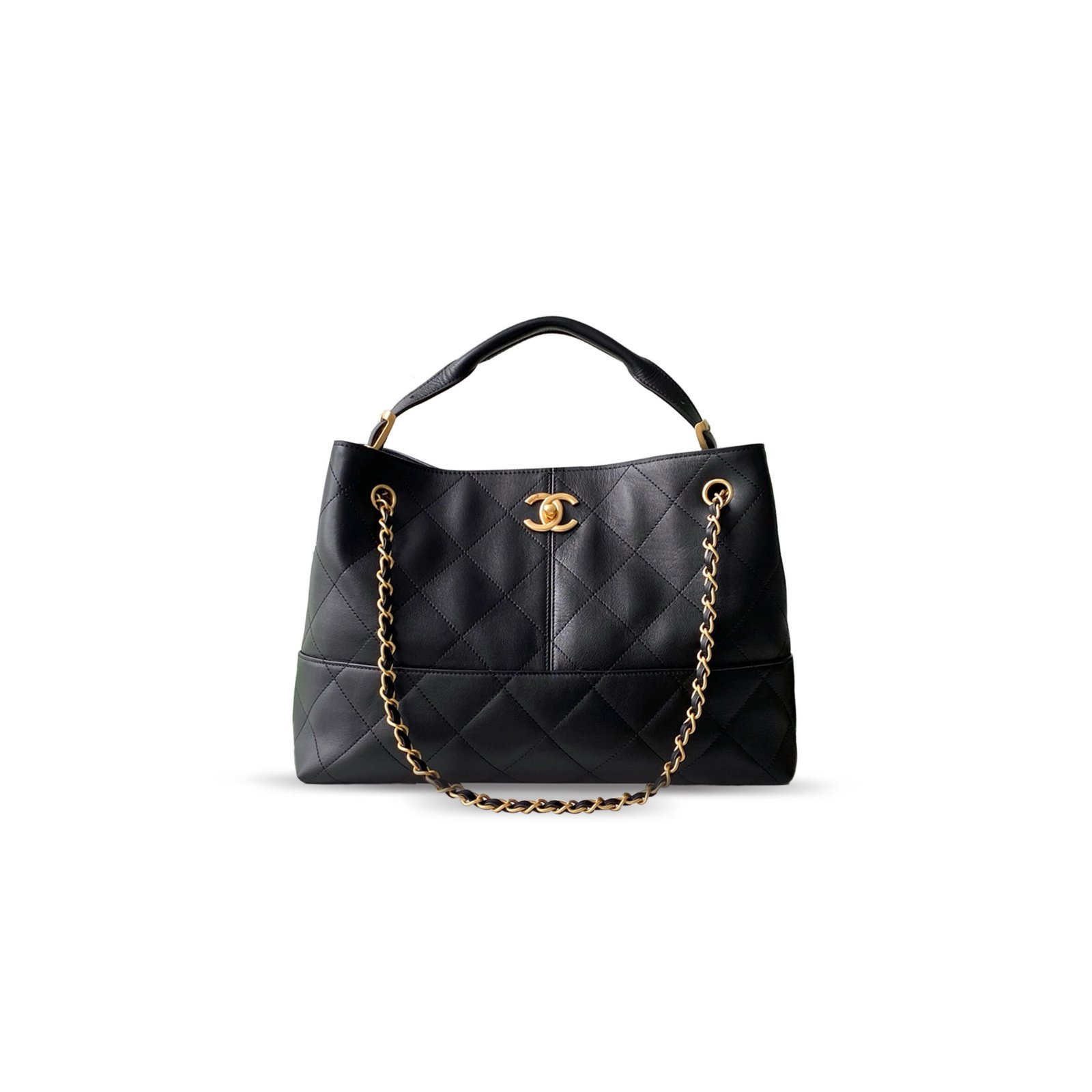 AS5634  CHANEL MASTER SHOPPING BAG CALFSKIN & GOLD-TONE METAL BLACK (36*24*12cm)