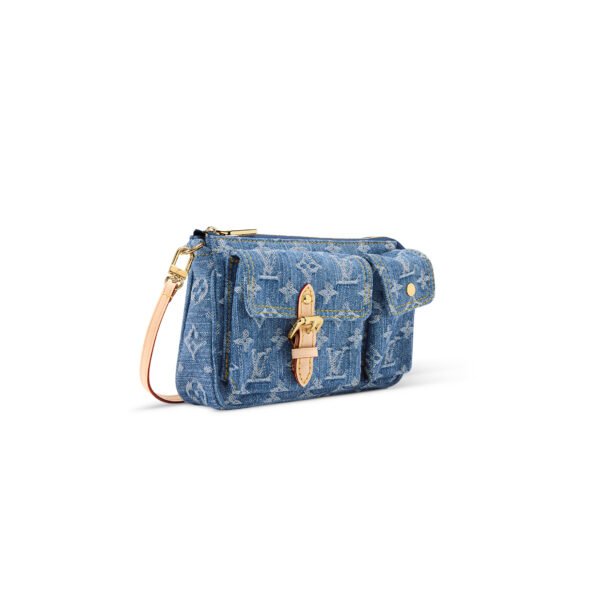 M27602 LOUIS VUITTON MASTER DENIM POCHETTE ACCESSOIRE CARGO (23.5*14*3cm)