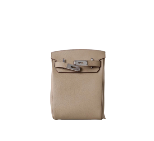 Hermès HAC A DOS Women’s Khaki Genuine Leather Fanny Pack Should er Bag (18*25.5*8CM)