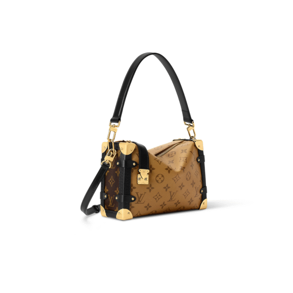M27101 LouisV Side Trunk Small Bag - Monogram Reverse Canvas  Leather - 21 × 14 × 6 cm