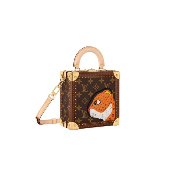 M11210 LouisV Mini Square Trunk Bag - Monogram Canvas Leather - 17 × 17 × 8 cm