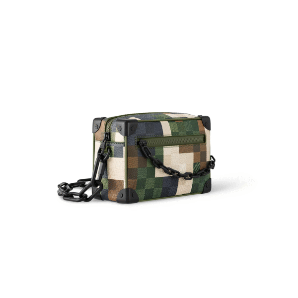 M24581 LouisV Mini Soft Trunk Chain Bag - Green Monogram Eclipse Canvas / Leather - 18.5 × 13 × 8 cm**
