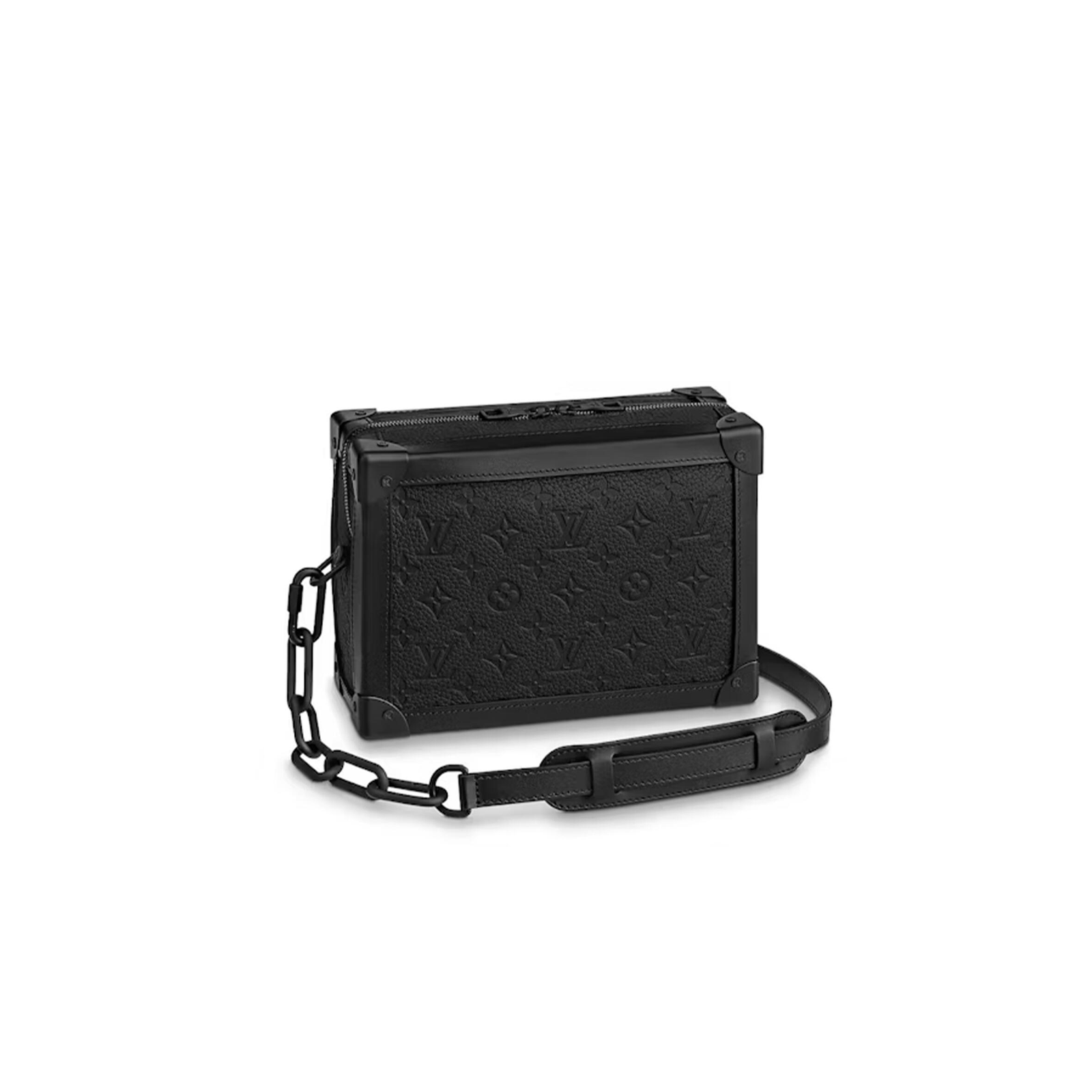 M44730 LouisV Soft Trunk Bag - Monogram Embossed Taurillon Leather - 25 × 18 × 10 cm
