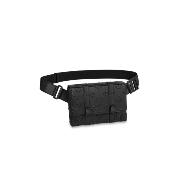 M57952 LouisV Trunk Shoulder Bag - Black Monogram Embossed Leather - 20.5 × 14 × 4.5 cm