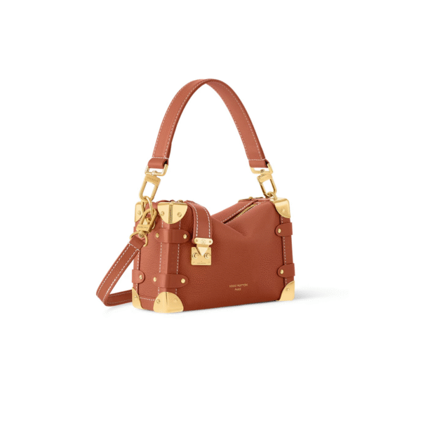 M15224 LouisV Side Trunk PM Bag - Caramel Leather - 15 × 12.5 × 8 cm