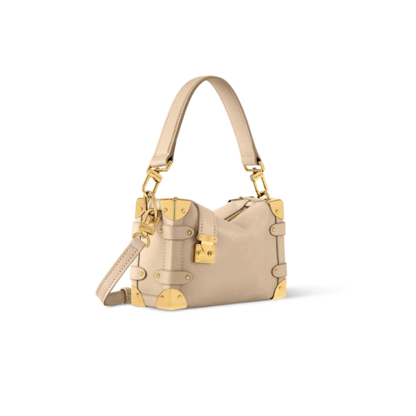 M23817 M14571 LouisV Side Trunk PM Bag - Khaki Monogram Embossed Leather - 19 × 12.5 × 7.5 cm