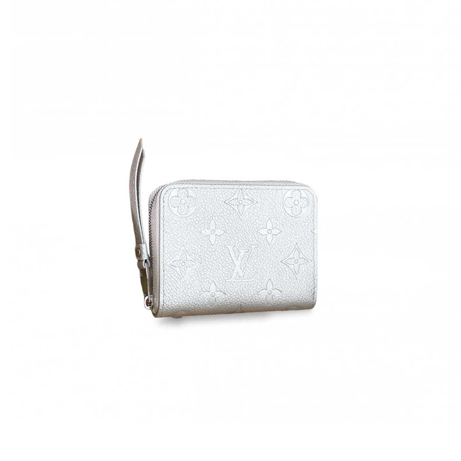 M60574 LouisV Zippy Coin Purse - Pearl Silver Leather - 11 × 8 × 1 cm