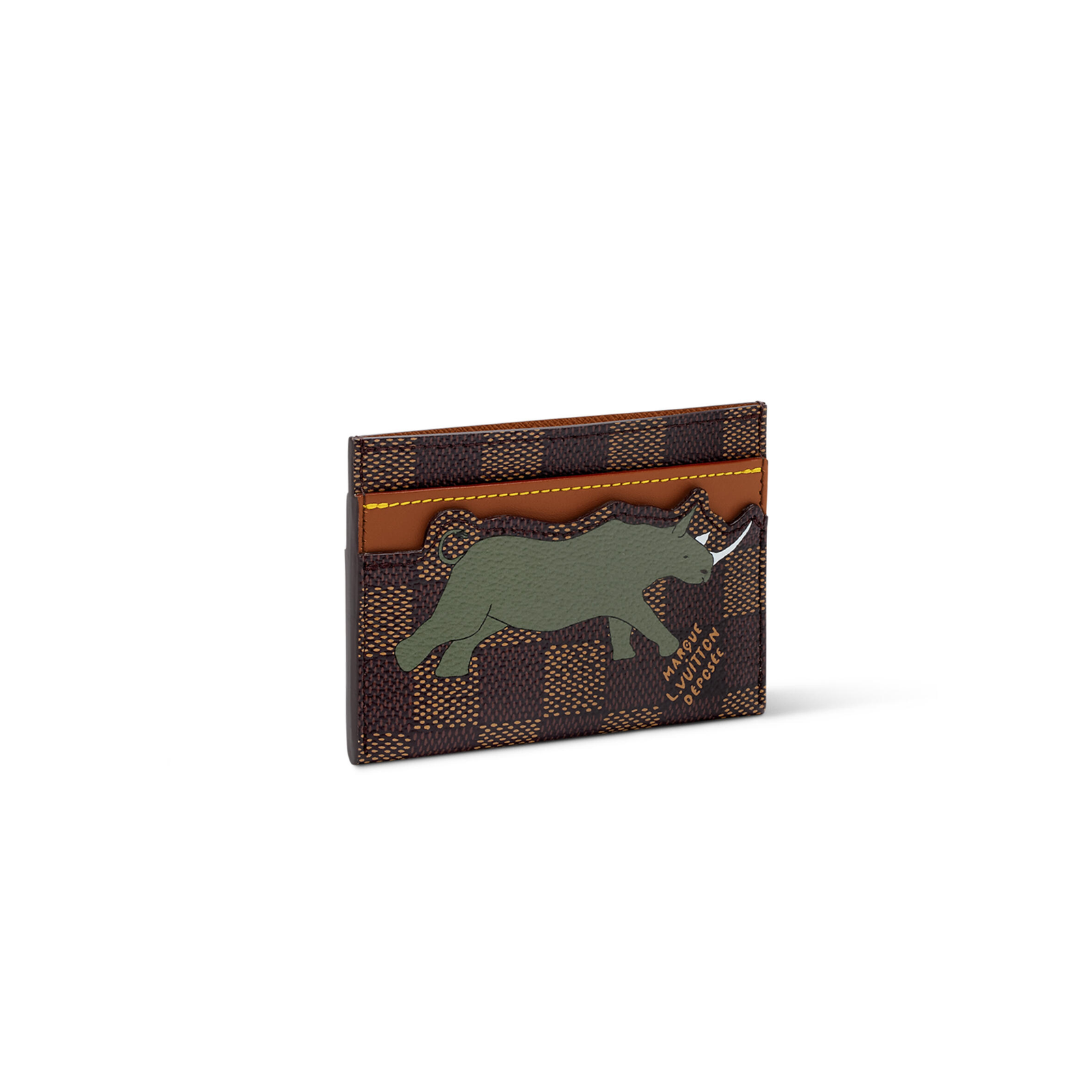 N40873 LouisV Card Holder - Damier Heritage Canvas - 11 × 7 × 1.5 cm
