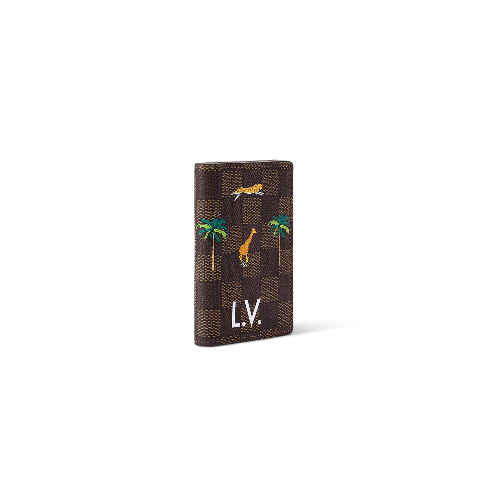 N40869 LouisV Wallet - Damier Heritage Canvas - 7.5 × 11.1 × 1 cm