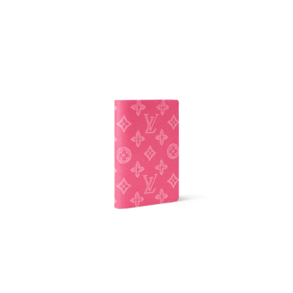 M27615 LouisV Passport Cover - Rose Red Monogram Canvas  Leather - 10 × 14 cm
