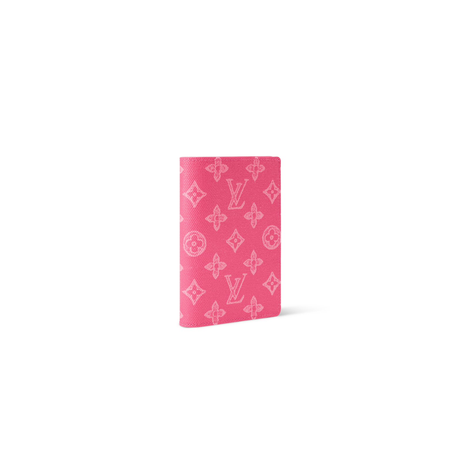 M27615 LouisV Passport Cover - Rose Red Monogram Canvas  Leather - 10 × 14 cm