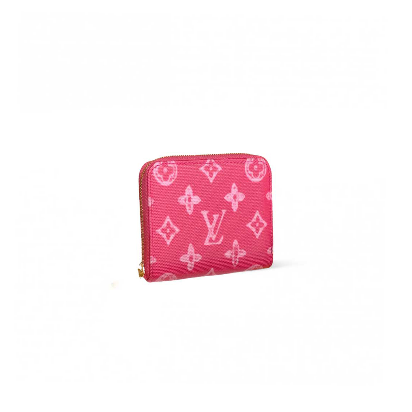 M27721 LouisV Zippy Coin Purse - Rose Red Monogram Canvas - 11 × 8.5 × 2 cm