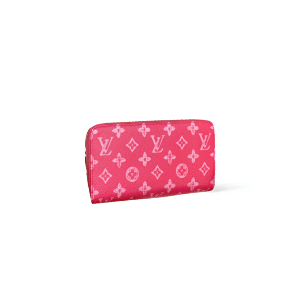 M27687 LouisV Zippy Wallet - Rose Red Monogram Canvas - 19.5 × 10.5 × 2.5 cm