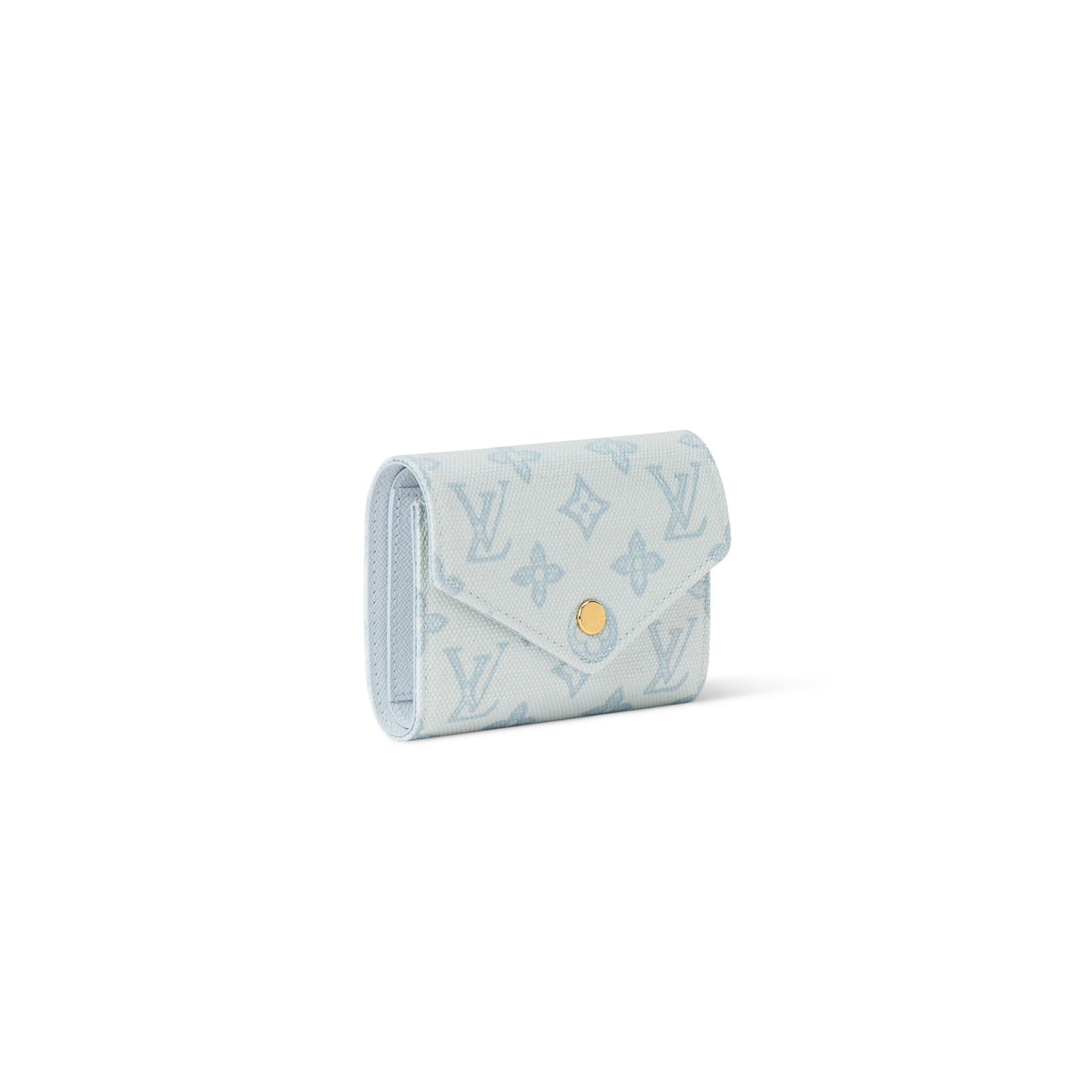 M27682 LouisV Victorine Wallet - Light Blue Monogram Canvas  Leather - 12 × 9.5 × 2.5 cm