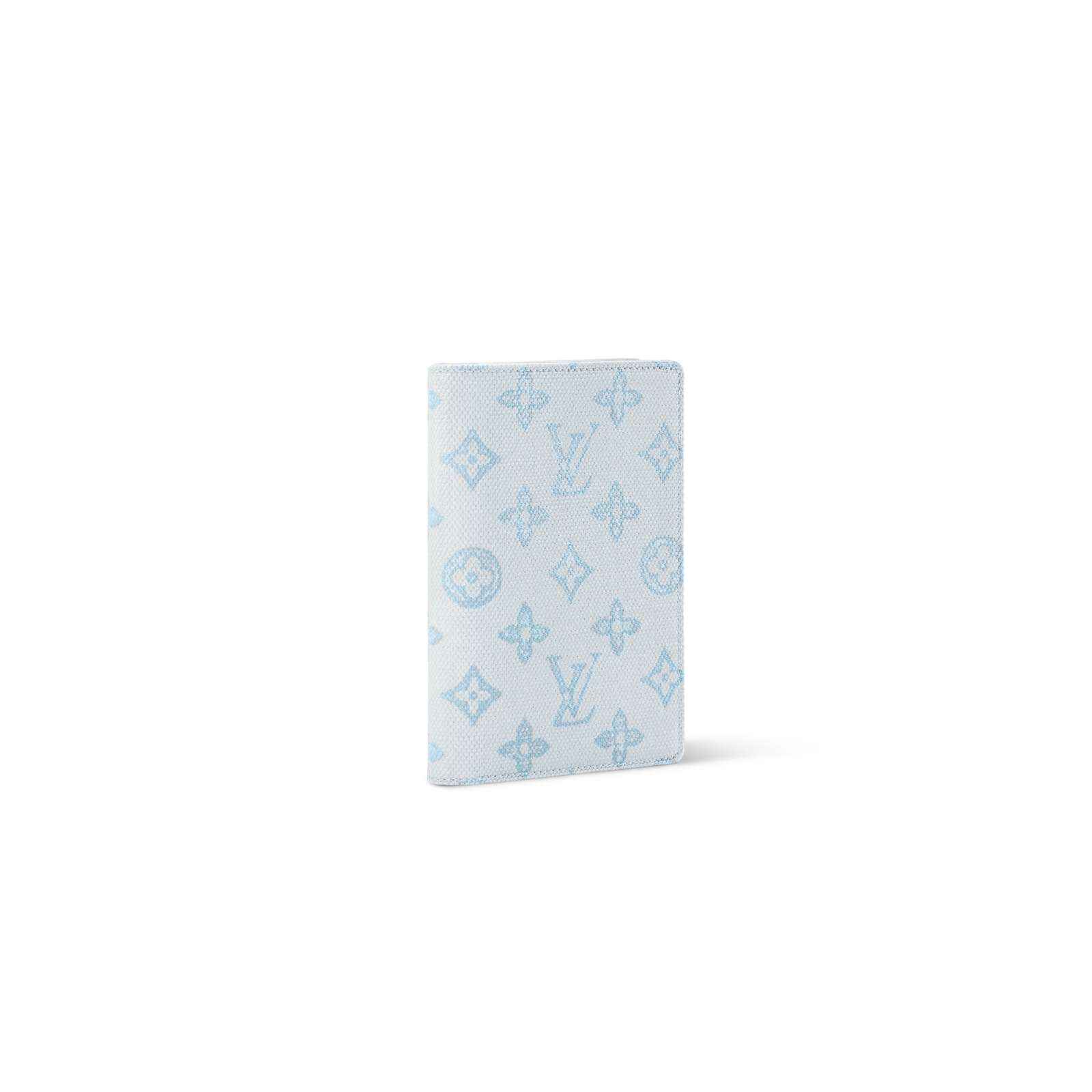 M27614 LouisV Passport Cover - Light Blue Monogram Canvas  Leather - 10 × 14 cm