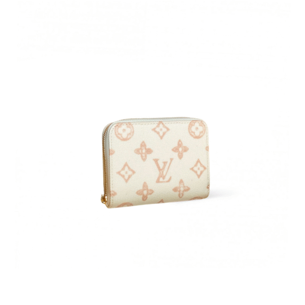 M27725 LouisV Zippy Coin Purse - Beige Monogram Coated Canvas - Compact Zip Coin Wallet