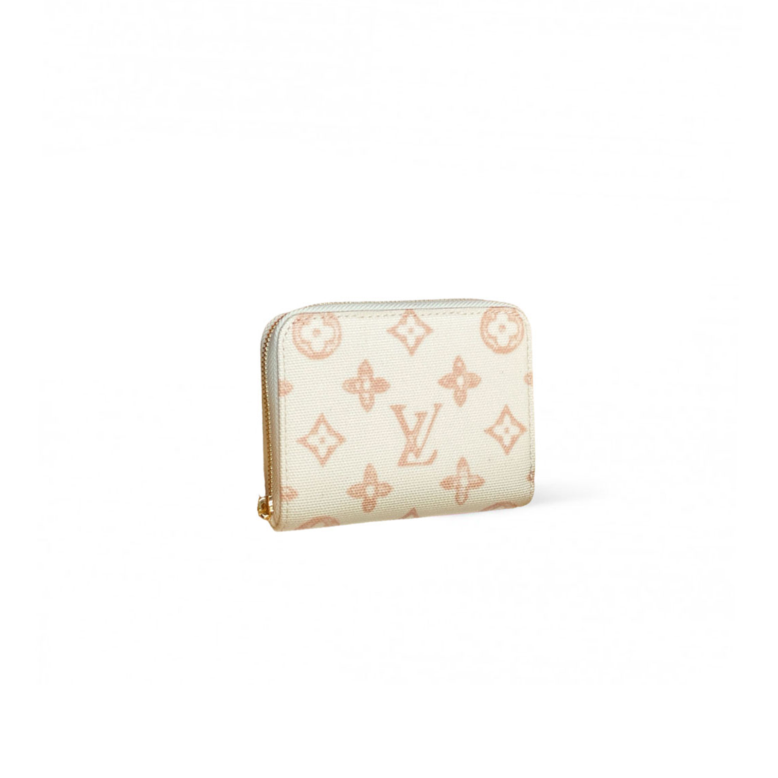 M27725 LouisV Zippy Coin Purse - Beige Monogram Coated Canvas - Compact Zip Coin Wallet