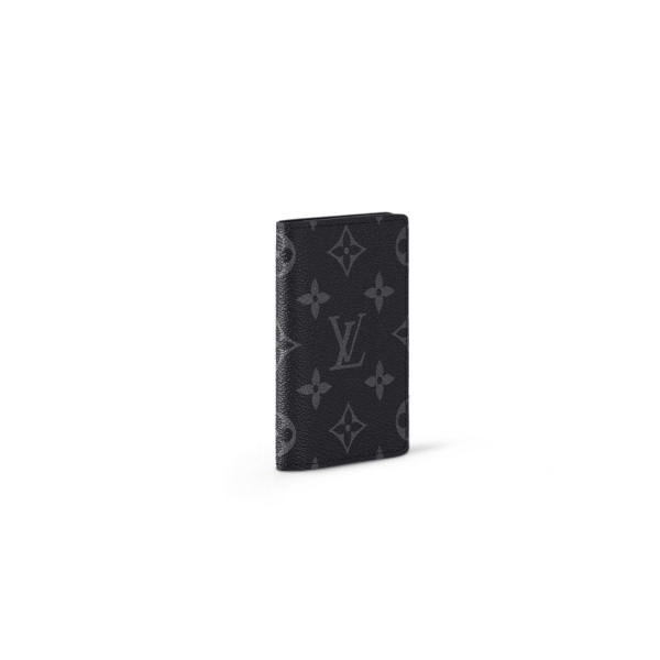 M61696 LouisV Pocket Organizer Wallet - Monogram Eclipse Canvas - 8 × 11 cm