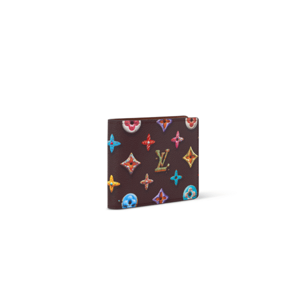 M28283 LouisV Multiple Wallet - Brown Monogram Donuts Coated Canvas - 8.5 × 2 × 11 cm