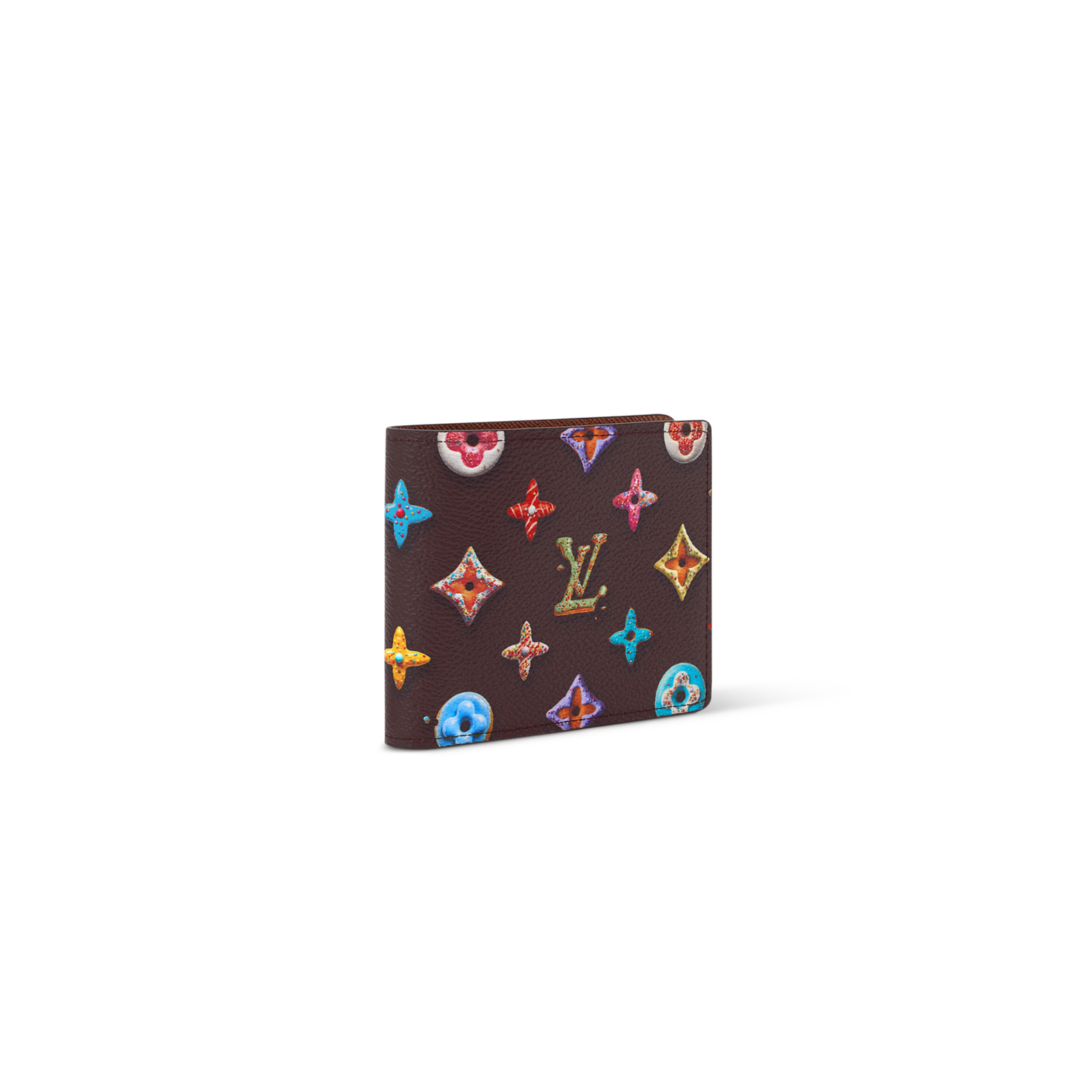 M28283 LouisV Multiple Wallet - Brown Monogram Donuts Coated Canvas - 8.5 × 2 × 11 cm