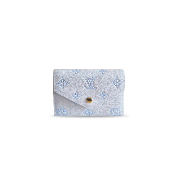 M28249 LouisV Victorine Wallet - Blue Monogram Empreinte Leather - 12 × 9.5 × 2.5 cm