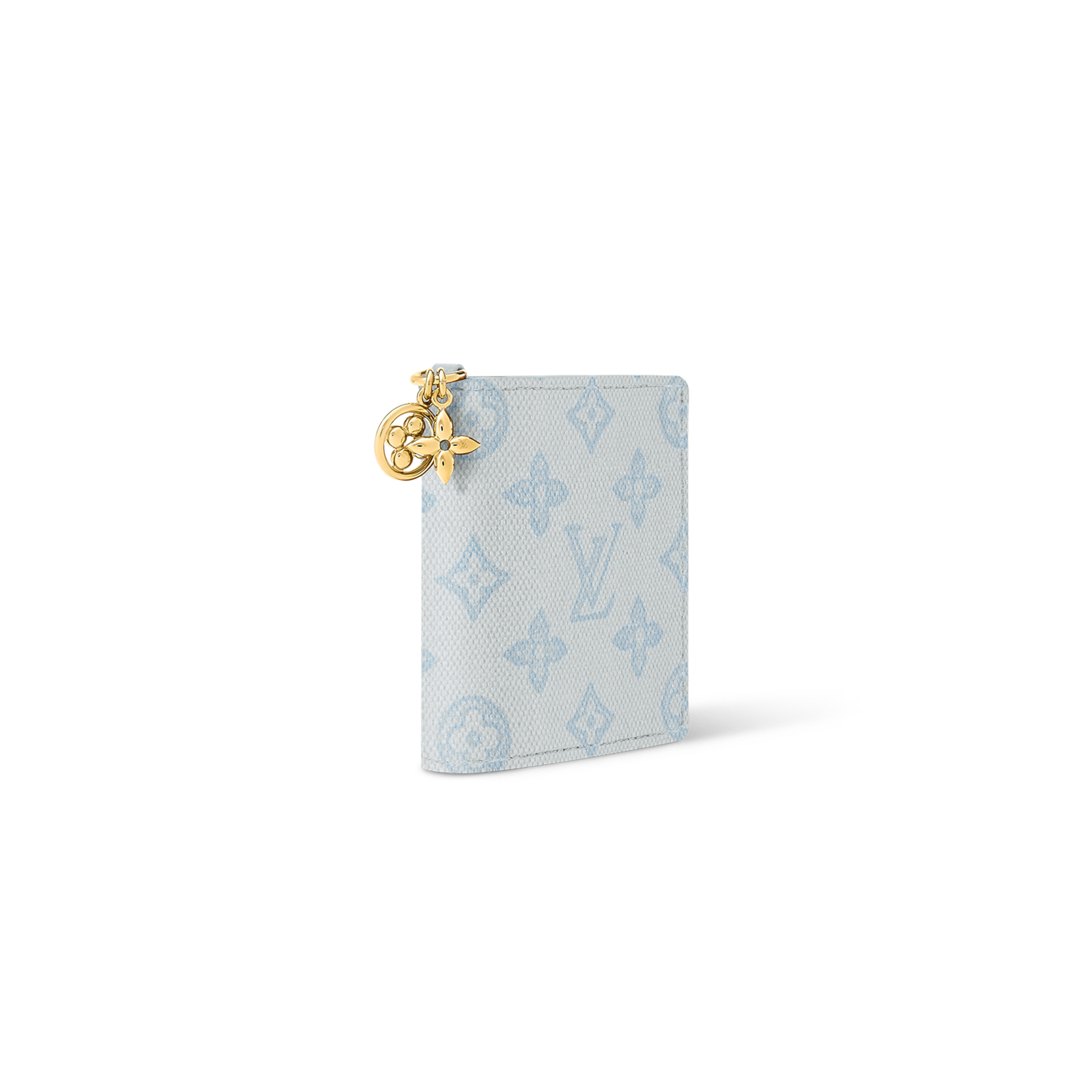 M28327 LouisV Zippy Wallet - Light Blue Monogram Coated Canvas - Compact Square Design