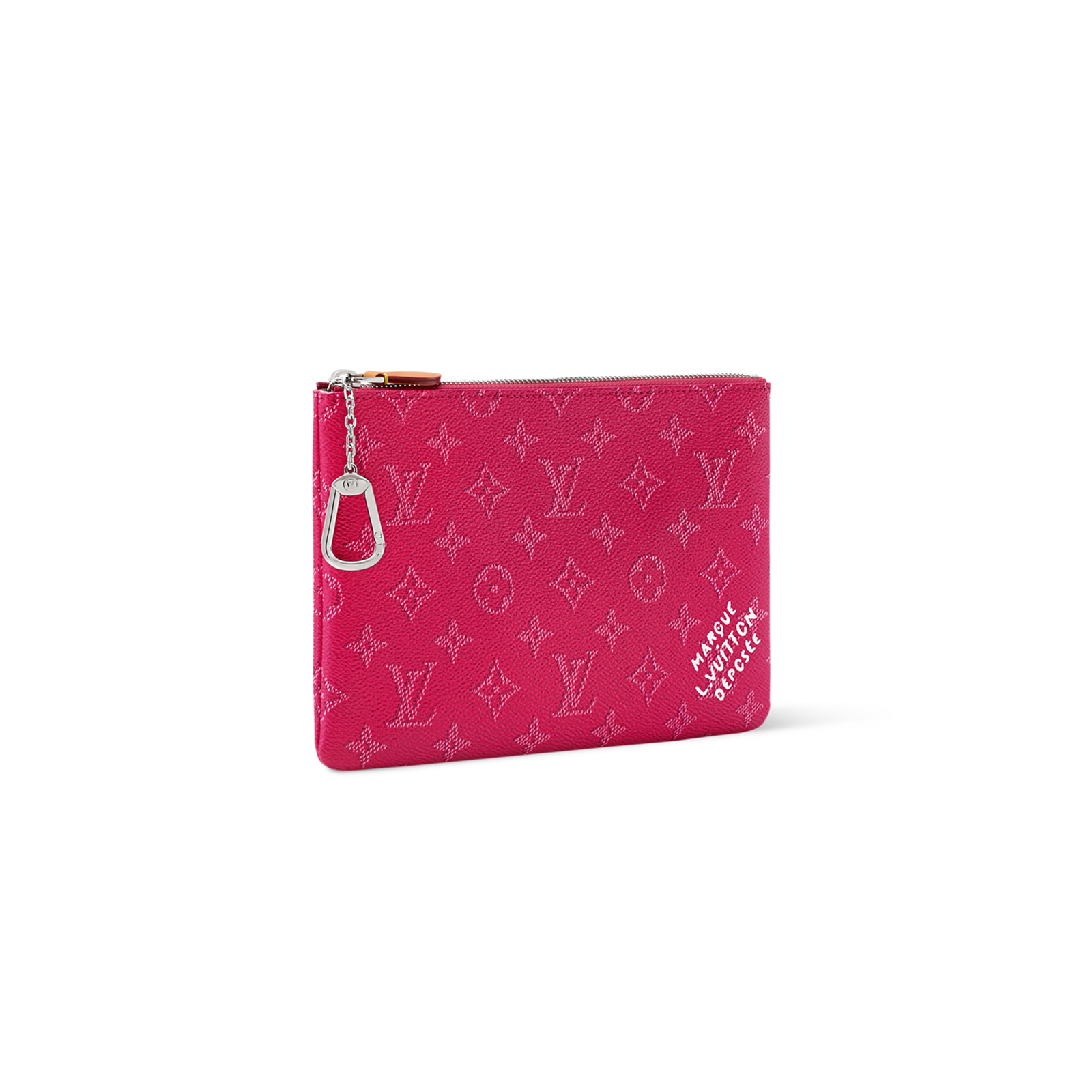 M27109 Louis Vuitton Medium Key Pouch Monogram Heritage Canvas Pink 15.5 x 1 x 24 cm