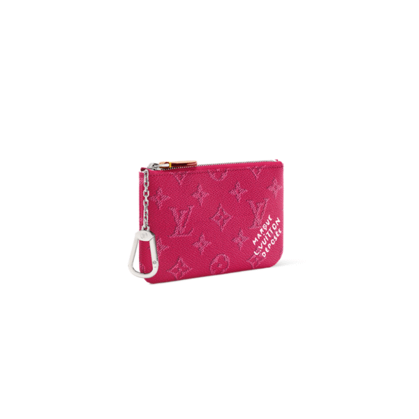 M27111 Louis Vuitton Mini Key Pouch Monogram Canvas Pink 12 x 8 x 3 cm