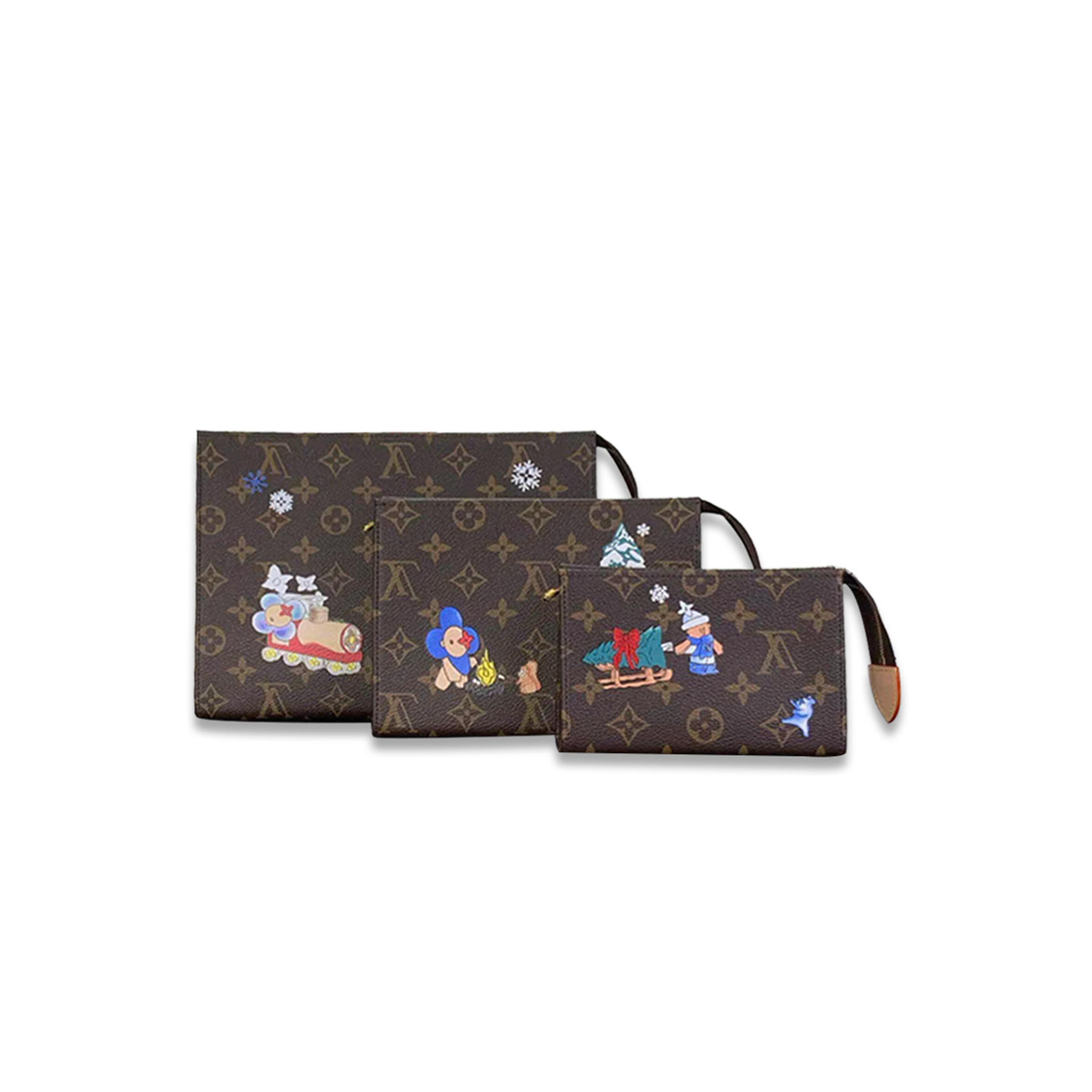 M15357 Louis Vuitton Trio Toiletry Pouch Monogram Canvas Brown 20 x 5.5 x 25 cm