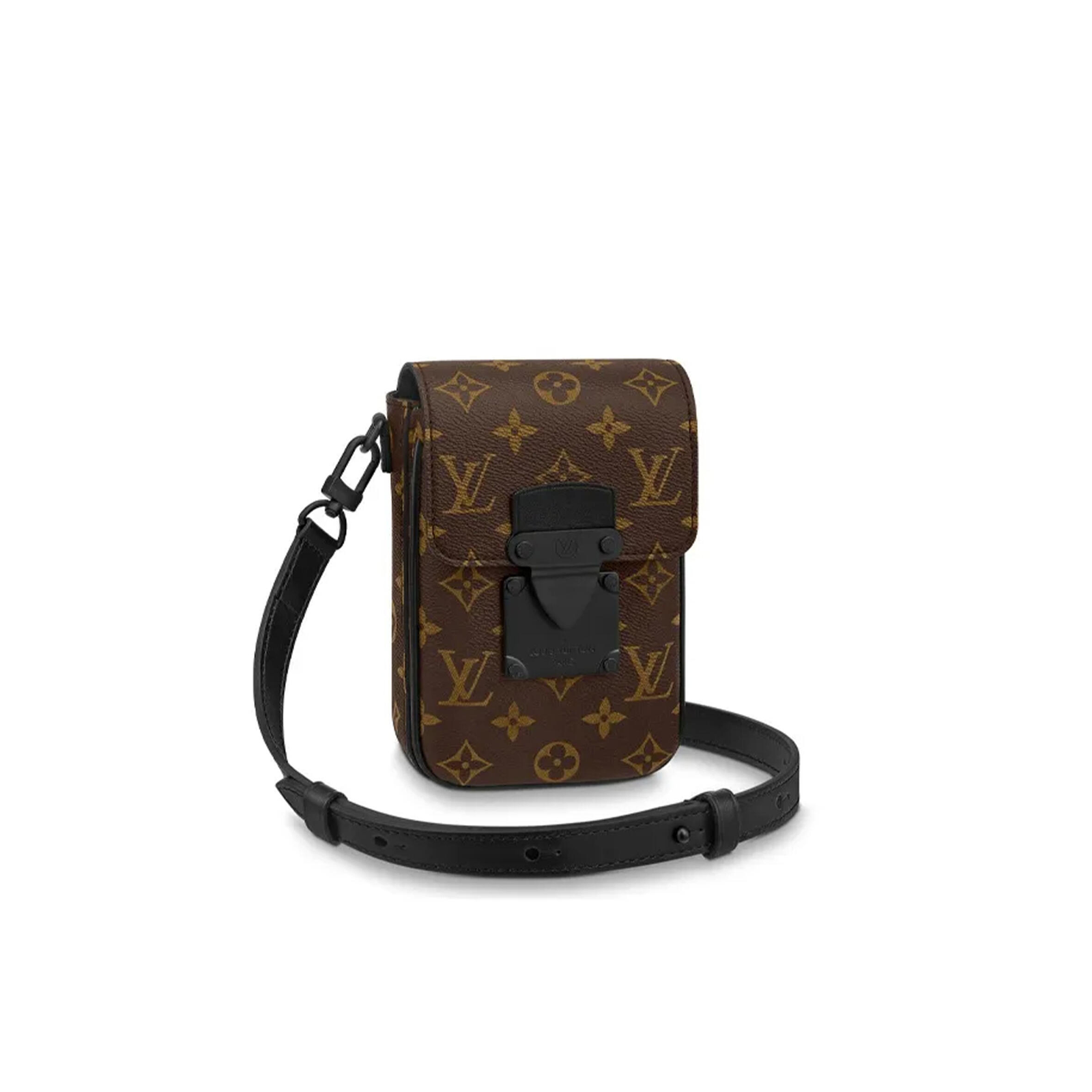 M81522 Louis Vuitton S-Lock Vertical Mini Bag Monogram Eclipse Canvas Black 12 x 19 x 7 cm
