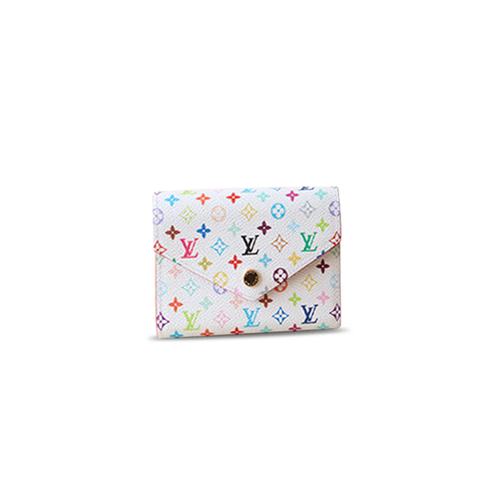 M14163 Louis Vuitton Victorine Wallet Monogram Multicolor Canvas White 12 x 9.5 x 2.5 cm