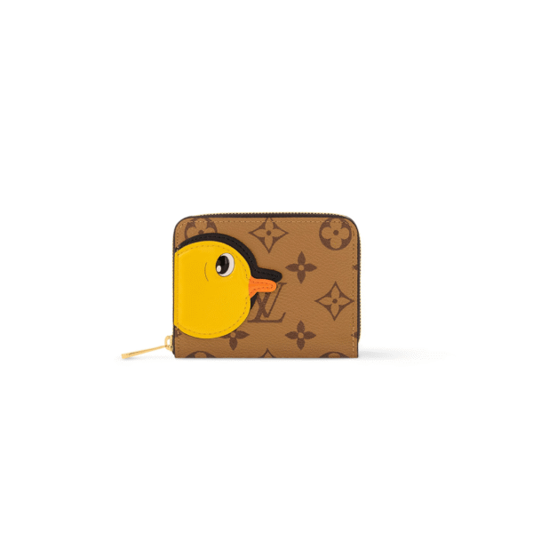 M83690 Louis Vuitton Zippy Coin Purse Monogram Canvas Duck Print Brown 11 x 8 x 2 cm