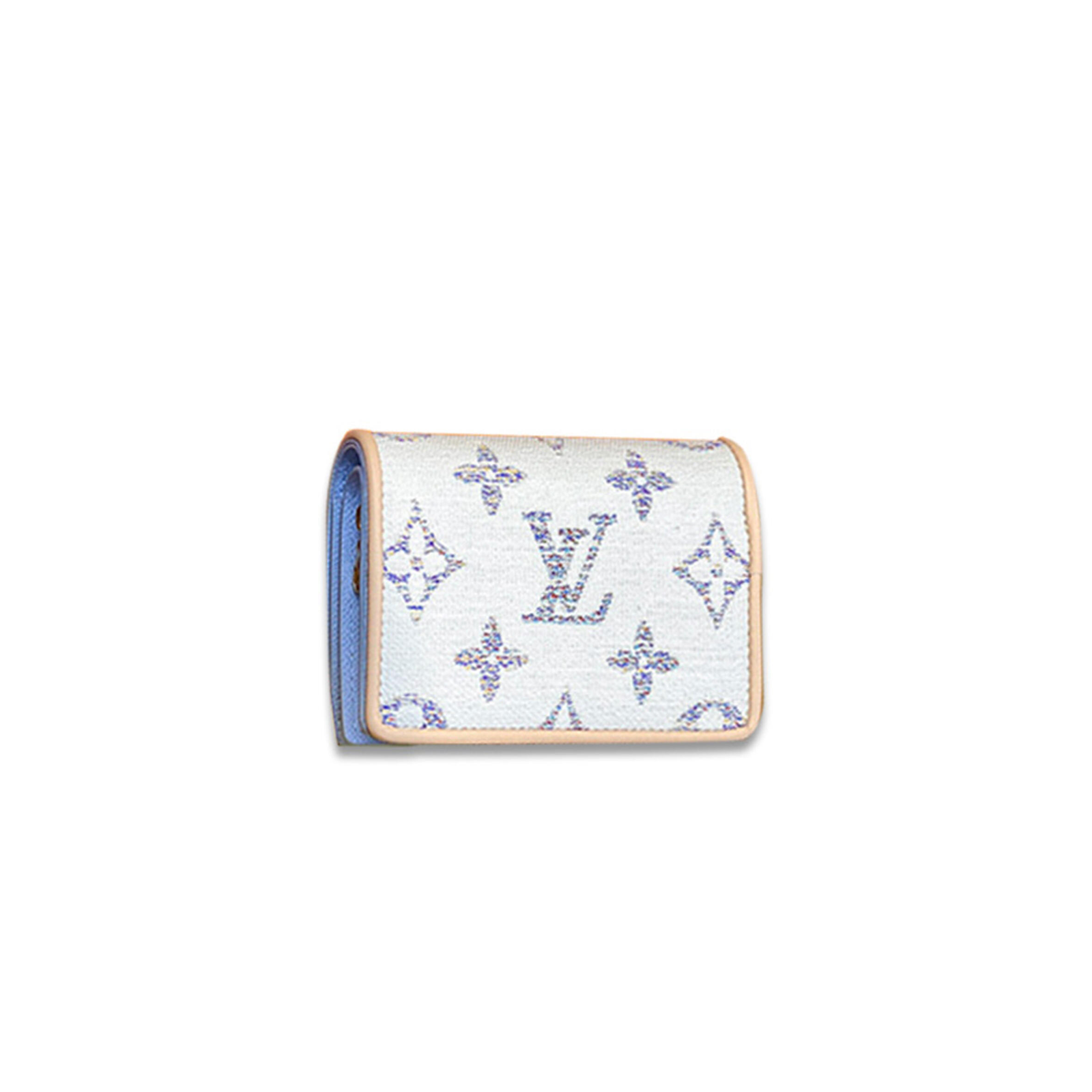 M83500 Louis Vuitton Cléa Wallet Monogram Jacquard Canvas White 11 x 8.5 x 3.5 cm