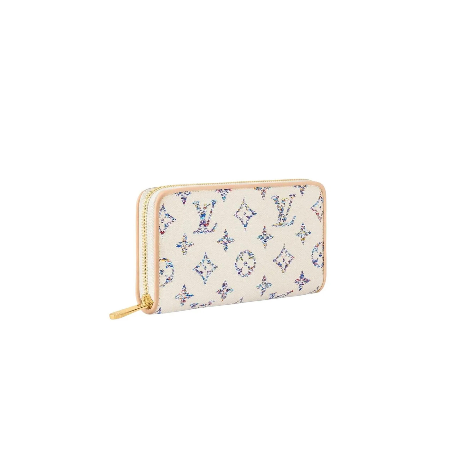 M83456 Louis Vuitton Zippy Wallet Monogram Jacquard Canvas White 19.5 x 10.5 x 2.5 cm