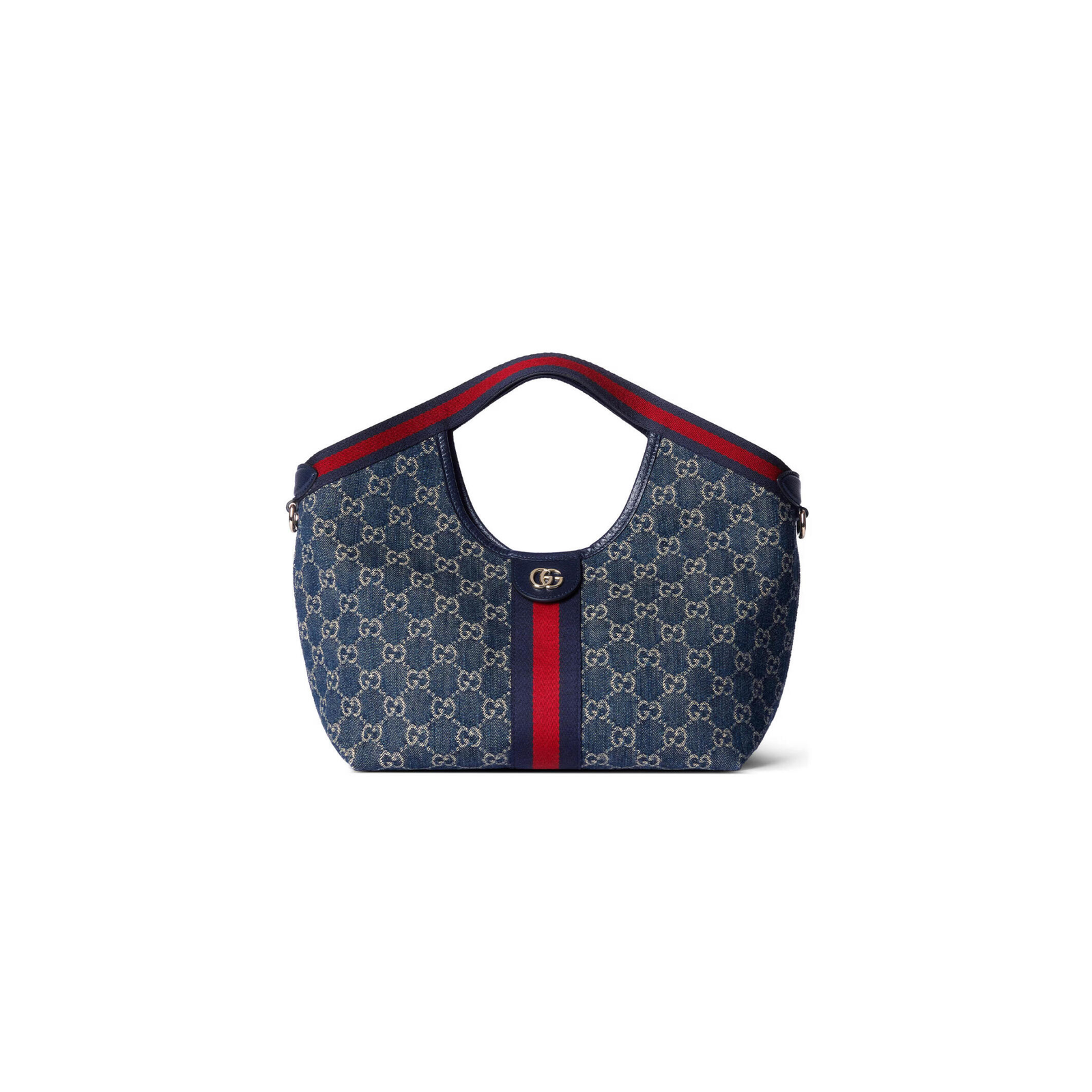860845 Gucci Giglio Small Tote Bag Denim Blue 25 x 20 x 15 cm